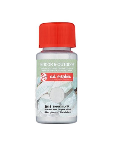 Talens χρώμα indoor/outdoor 8015 shiny silver 50ml