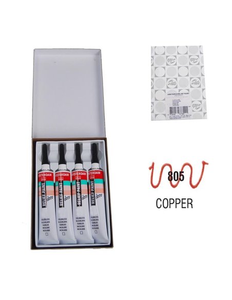 Talens χρώμα decorfin relief paint 805 copper 20ml