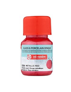Talens χρώμα glass/porcelain opaque 8204 metal red 30ml