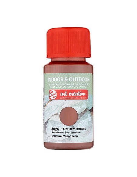 Talens χρώμα indoor/outdoor 4026 earthly brown 50ml