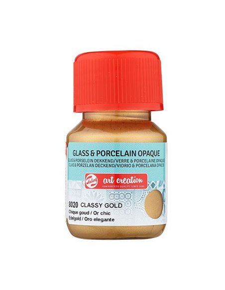 Talens χρώμα glass/porcelain opaque 8020 classy gold 30ml