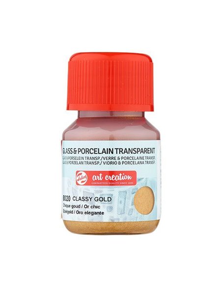 Talens χρώμα glass/porcelain transparent 8020 classy gold 30ml