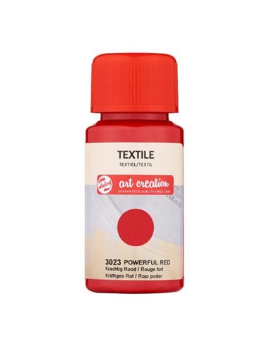 Talens χρώμα textile 3023 powerful red 50ml