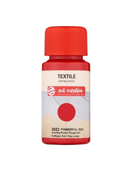 Talens χρώμα textile 3023 powerful red 50ml