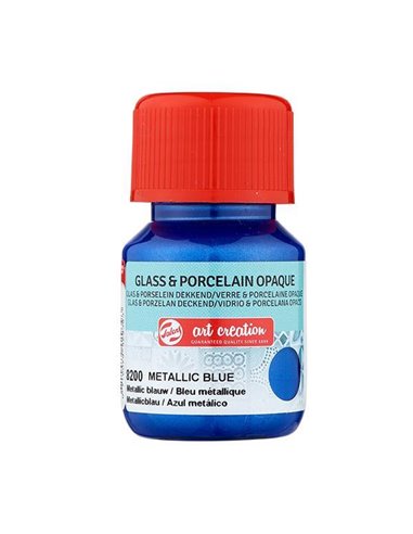 Talens χρώμα glass/porcelain opaque 8200 metal blue 30ml