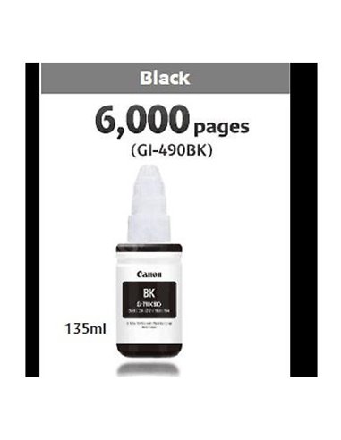 Ink Canon GI-490 Black Ink 135ml 6k