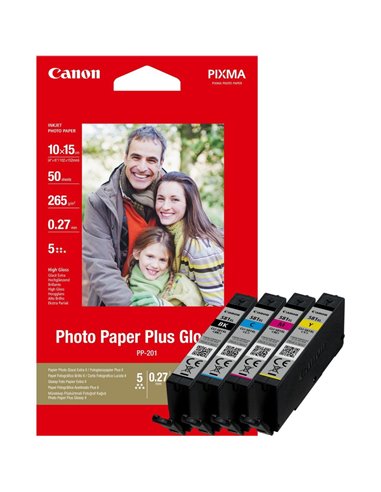 Canon CLI-581XL BK,C,M,Y High Yield Ink Cartridge  Photo Paper Value Pack