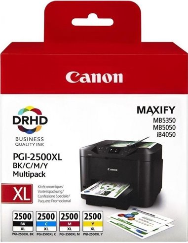 Canon PGI-2500XL High Yield BK,C,M,Y Ink Cartridge Multipack