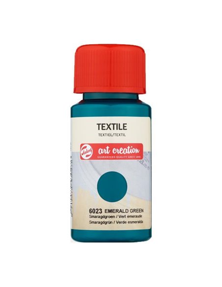 Talens χρώμα textile 6023 emerald green 50ml