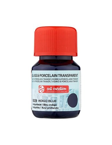 Talens χρώμα glass/porcelain transparent 5029 indigo blue 30ml