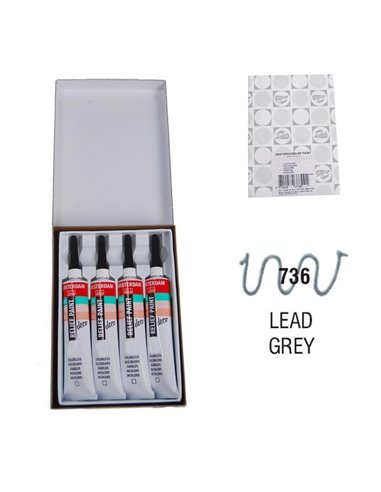 Talens χρώμα decorfin relief paint 736 lead grey 20ml
