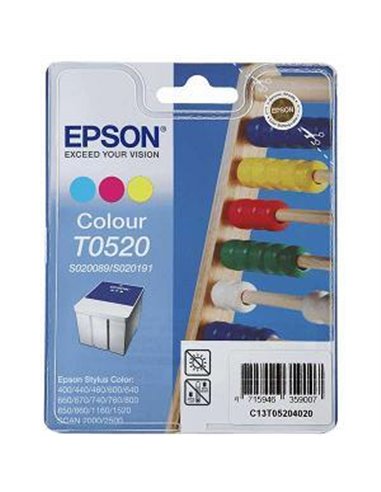 Ink Epson T0520 C13T05204020 3 Colors - 35ml - 300Pgs