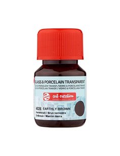 Talens χρώμα glass/porcelain transparent 4026 earthly brown 30ml