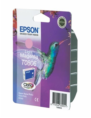 Ink Epson T0806 C13T08064020 Light Magenta Crtr - 590Pgs