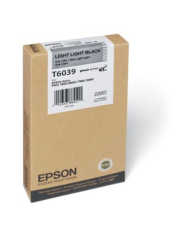 Ink Epson T6039 C13T603900 Light Light Black High Capacity - 220ml