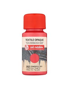 Talens χρώμα textile opaque 3023 powerful red 50ml
