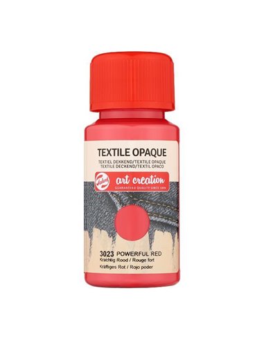 Talens χρώμα textile opaque 3023 powerful red 50ml