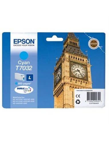 Ink Epson T703240 Cyan with pigment ink -Size L - 800Pgs