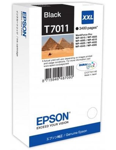 Ink Epson T70114010 Black with pigment ink -Size XXL
