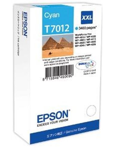 Ink Epson T70124010 Cyan with pigment ink -Size XXL 3.4k pages