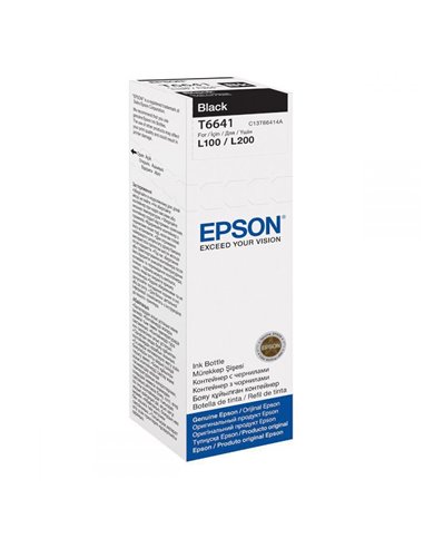 Ink Epson T66414A Black in bottle (70ml) Dye Colour Ink