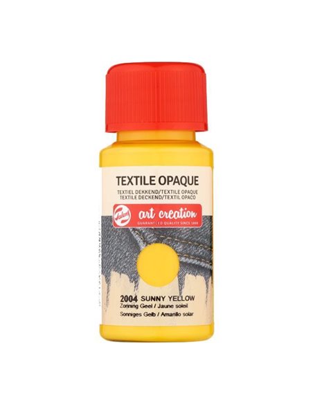 Talens χρώμα textile opaque 2004 sunny yellow 50ml