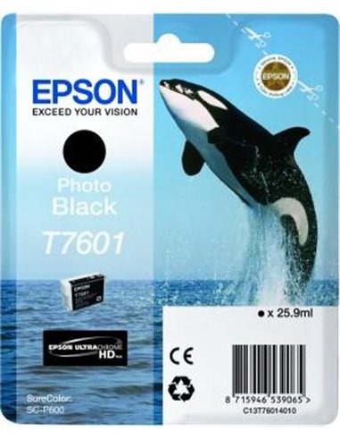 Ink Epson T7601 C13T76014010 Ultrachrome HD Photo Black - 26ml