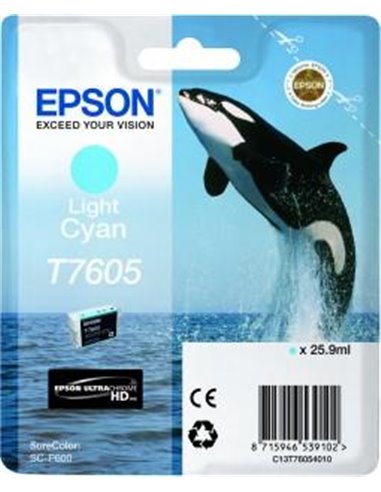 Ink Epson T7605 C13T76054010 Ultrachrome HD Light Cyan - 26ml