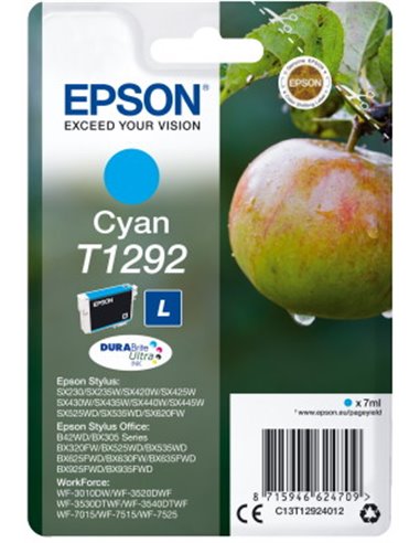 Ink Epson T12924010 Cyan with pigment ink new series Apple -Size L