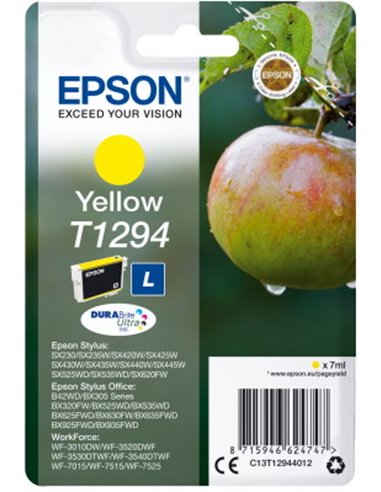 Ink Epson T12944010 Yellow with pigment ink new series Apple -Size L