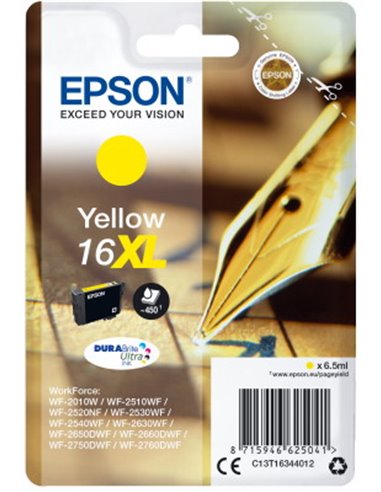 Ink Epson T163440 XL Yellow with pigment ink
