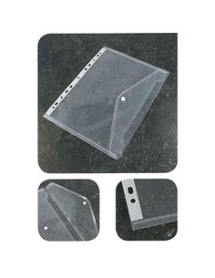 Φάκελος με κουμπί που κλασάρεται διάφανος Α4 180mic.