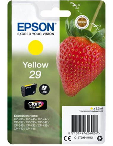 Ink Epson 29 C13T29844010 Claria Home  Yellow - 3.2ml