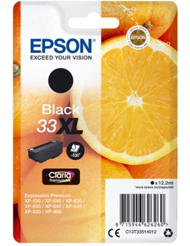 Ink Epson 33XL C13T33514012 Claria Premium  Black - 12.2ml