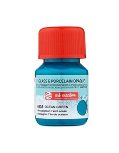 Talens χρώμα glass/porcelain opaque 6035 ocean green 30ml