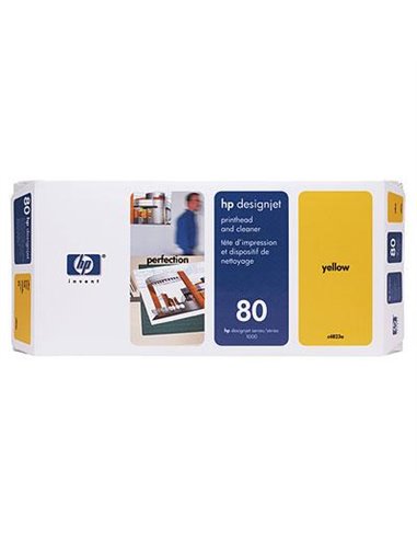 Ink HP No 80 Printhead Yellow and Cleaner