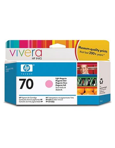 Ink HP No 70 Light Magenta Crtr with Vivera Ink - 130ml