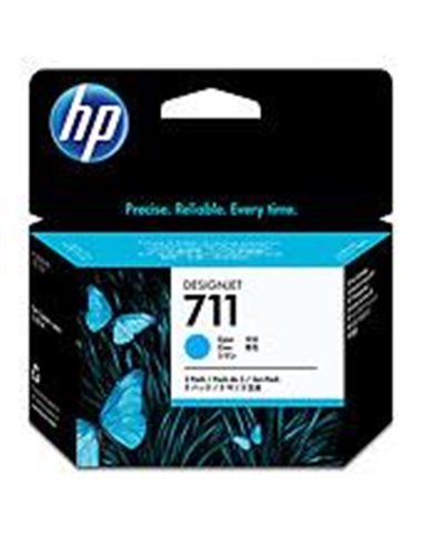 Ink HP No 711 3Pack Cyan Ink Crtr - 29ml