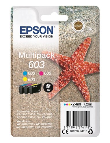 Ink Epson T03U540 C13T03U540 Color Multipack 2.4ml x 3