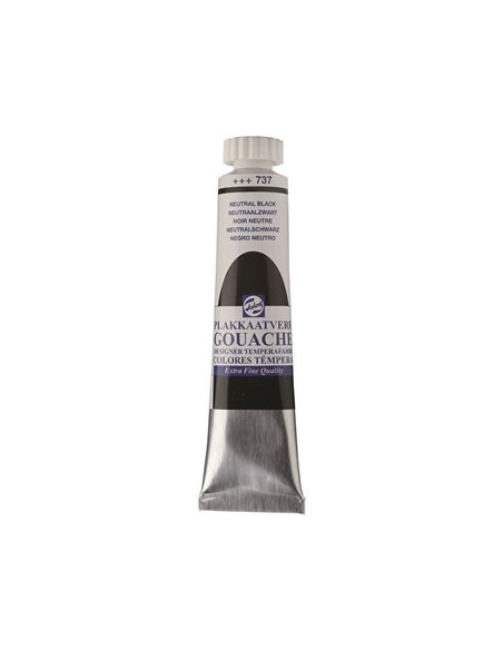 Talens τέμπερες extra fine 737 neutral black 20ml
