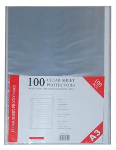 Ζελατίνες πολύτρυπες 35mic. Α3 100 τεμαχίων Υ43x30.5εκ.