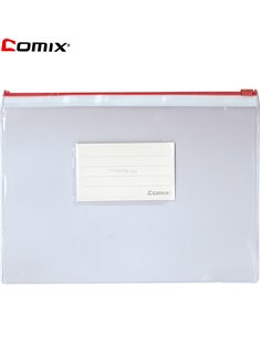 Comix τσαντάκι διαφανές με zip Υ17.5x24.5εκ.