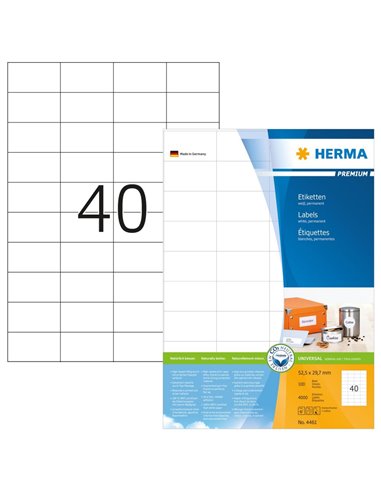 Labels Herma Copier CP 52.5 x 29.7mm - 4000Τ 100 Shts