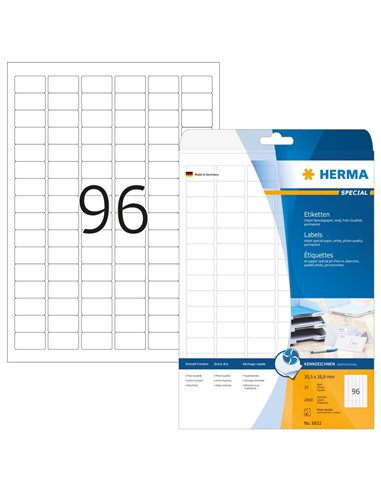 Labels Herma Inkjet IP 30.5 x 16.9mm - 2400Τ - 25Shts