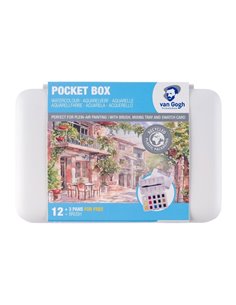 Talens van gogh ακουαρέλα12+3 χρώματα pocket box