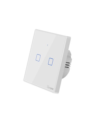 Sonoff T2EU2C-TX Two-channel Touch Light Switch Wi-Fi, Χωνευτός Διακόπτης Τοίχου - IM190314016