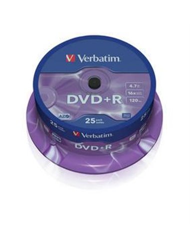 DVD R VERBATIM 43500 AZO 4.7GB 16X MATT SILVER SURFACE