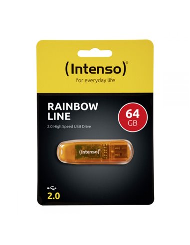 USB Stick Intenso 64GB 2.0 Rainbow Line orange