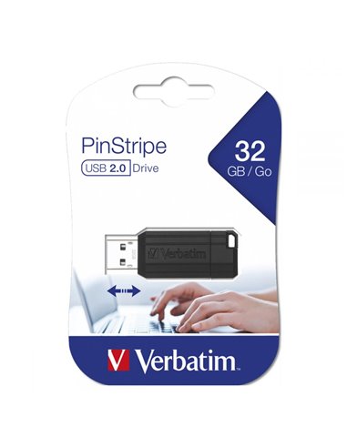 Memory USB 2.0 - 32GB - Store'n'Go Drive Pinstripe Black P-Blist